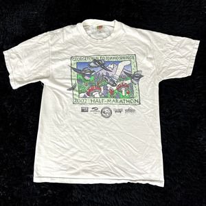vintage y2k 2002 half marathon white T shirt size XL